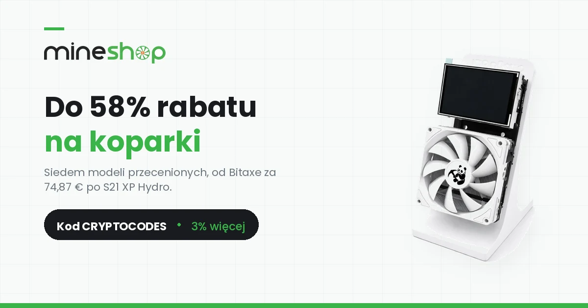 Ilustracja artykułu:: MineShop: siedem koparek w promocji, do 58% rabatu